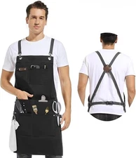 Professional Chef Apron 100% Cotton Canvas Cooking Apron