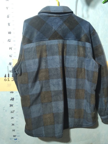 Field & Stream Sherpa Lined Jacket Button Blue Brown SzXL - Picture 10 of 11
