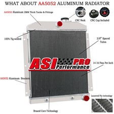 2 Row Aluminum Radiator For 1947-54 Chevy Truck 3100 36003700 3800 3900 3.8l At