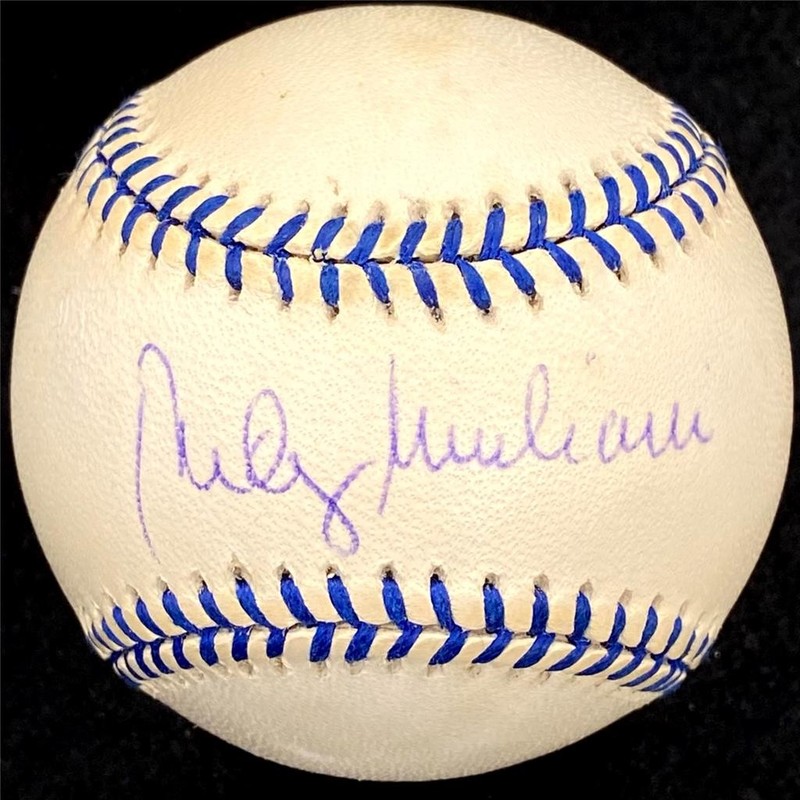Mayor Rudy Giuliani signed New York Joe Dimaggio Logo Baseball autograph PSA
