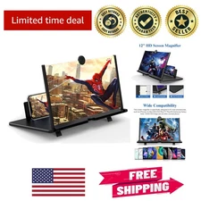 12-Inch 3D HD Phone Screen Magnifier – Foldable and Portable for All Smartphones