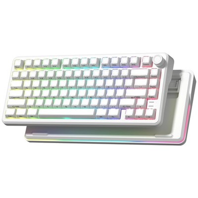 Keyporia L75 Wireless Mechanical Keyboard with Knob, 75% Hot Swappable Custom...