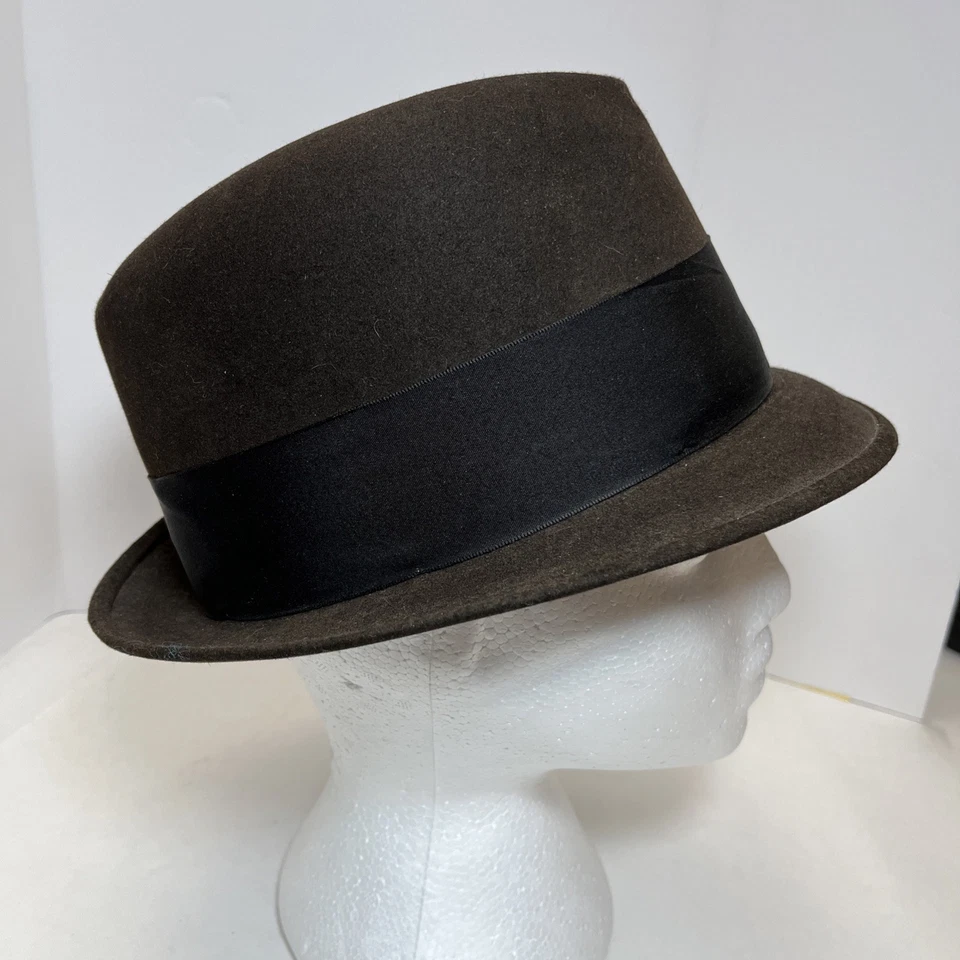 Sombrero de Colección Stetson Fedora Para Hombre Marrón 3X Castor Toronado Talla 7 1/8 Plumas Foto 3 de 4