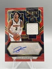 2023-24 Panini Select Rookie Jersey Autographs Julian Strawther  Red Wave Prizm