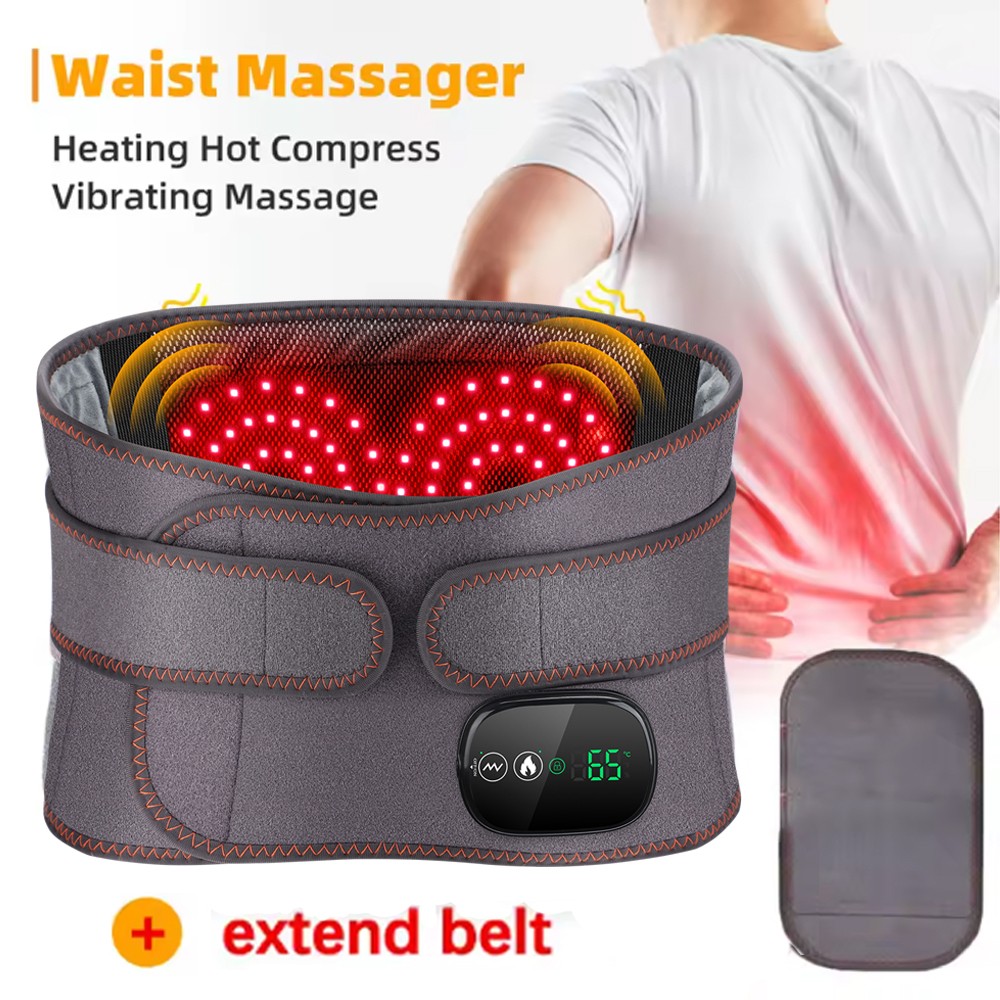 Massage Belt Electric Infrared Heated Vibration with Back Support Waist  Massager | eBay