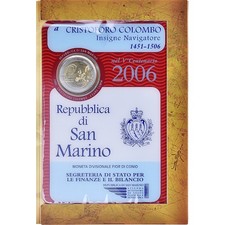 [#1160488] San Marino, 2 Euro, Christophe Colomb, 2006, Rome, MS(65-70), Bi-Meta