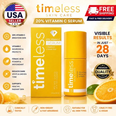 Timeless 20% Vitamin C + E Ferulic Acid Serum 30ml Antioxidant Brightening Skin