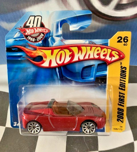 Hot Wheels 2008 New Models 26/40 FE 026 2008 Tesla Roadster RED 10SP SC