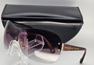 Marc by Marc Jacobs MMJ 241/S Shield Sunglasses Brown Purple Women w Case H1