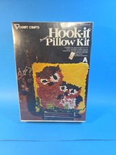 Hook-it Owl Latch Hook Pillow Kit 4204 Whooo NEW Sealed Vintage