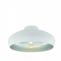 Weiß Silber Moderne Deckenlampe Deckenleuchte 1X60W/E27 40X17 [Cm]