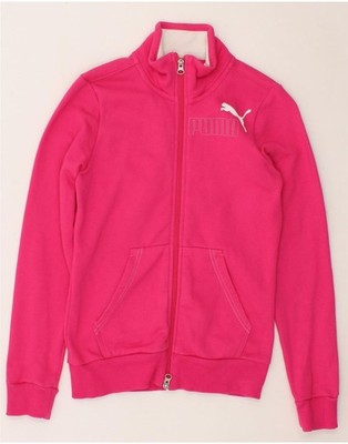 Puma Mädchen Trainingsanzug Oberteil Jacke 11-12 Jahre Large rosa Baumwolle BS23