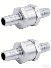 2Pcs 3/8"Aluminum Alloy Fuel One-Way Check Valve for car and Ship Fuel Systems