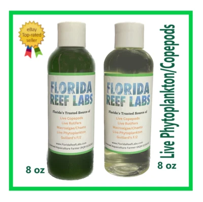 LIVE Copepods 8oz / Live Phytoplankton 8oz - Florida Reef Labs® - FAST SHIPPING