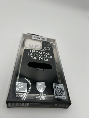 iHome Silicone Velo Case for iPhone 14 Pro Max & 14 Plus - Black