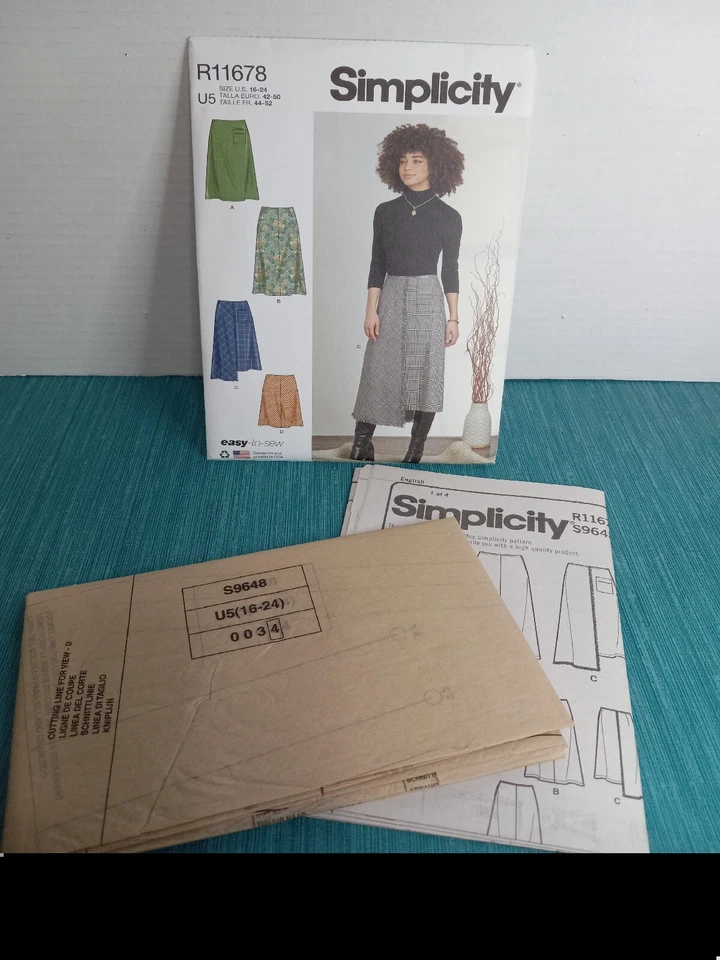R11678 Simplicity Sewing Pattern. Misses skirts (Size U5) 16, 18, 20, 22, 24 - Image 2 of 3