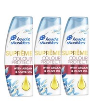 3 X Head & Shoulders SUPREME COLOUR PROTECT Shampoo 400ml  13.45 per litre