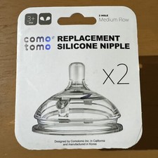 Como tomo Replacement Silicone Nipple x2 - 2 Hole Medium Flow NEW