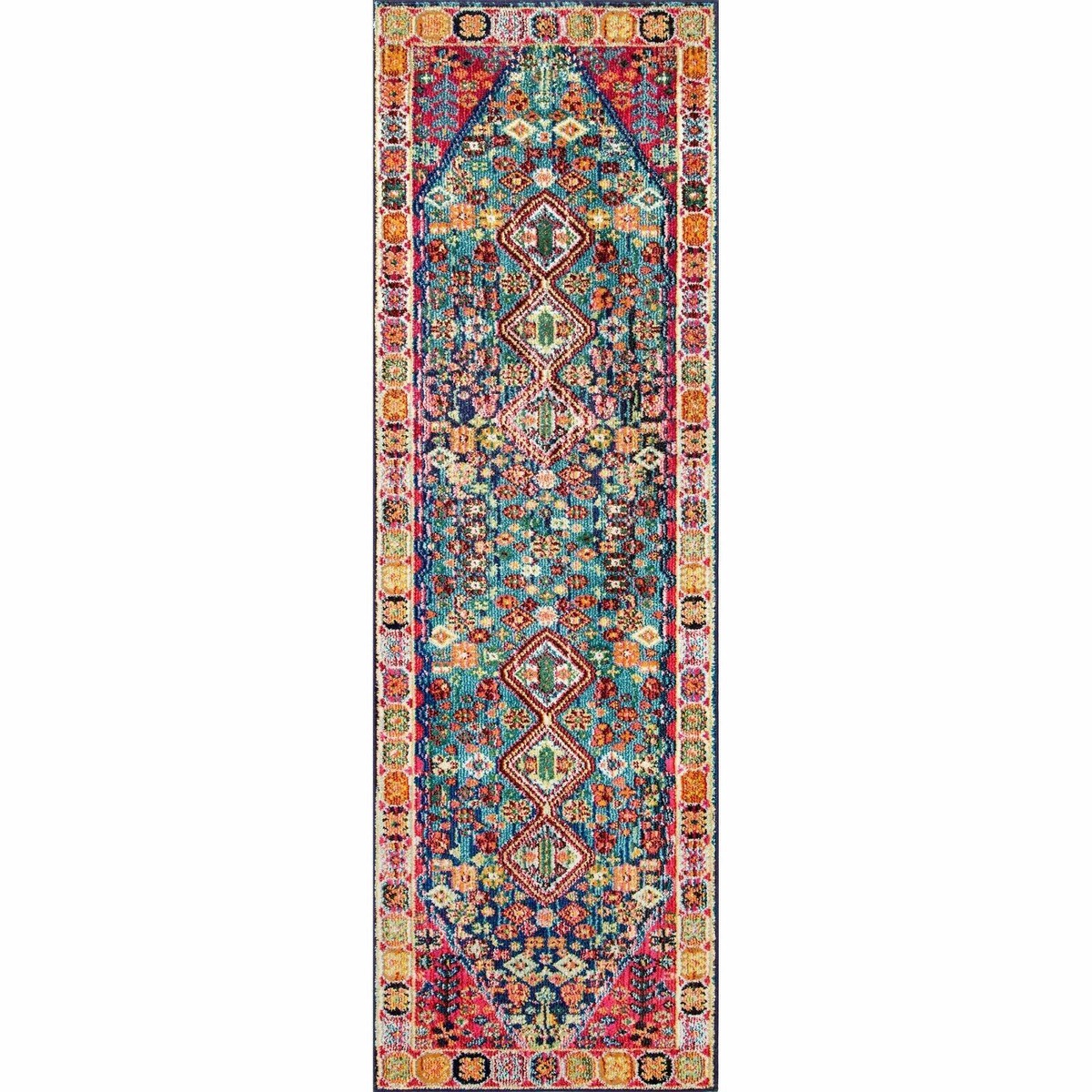 nuLOOM Traditional Vintage Vibrant Area Rug in Red, Blue