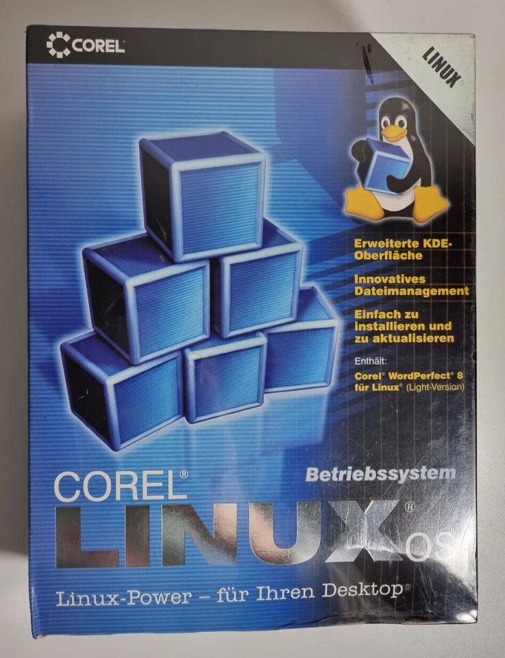 Corel Linux OS Betriebssystem Vollversion 3,5'' Diskette CD ROM BIG BOX Seald - Bild 3 von 4