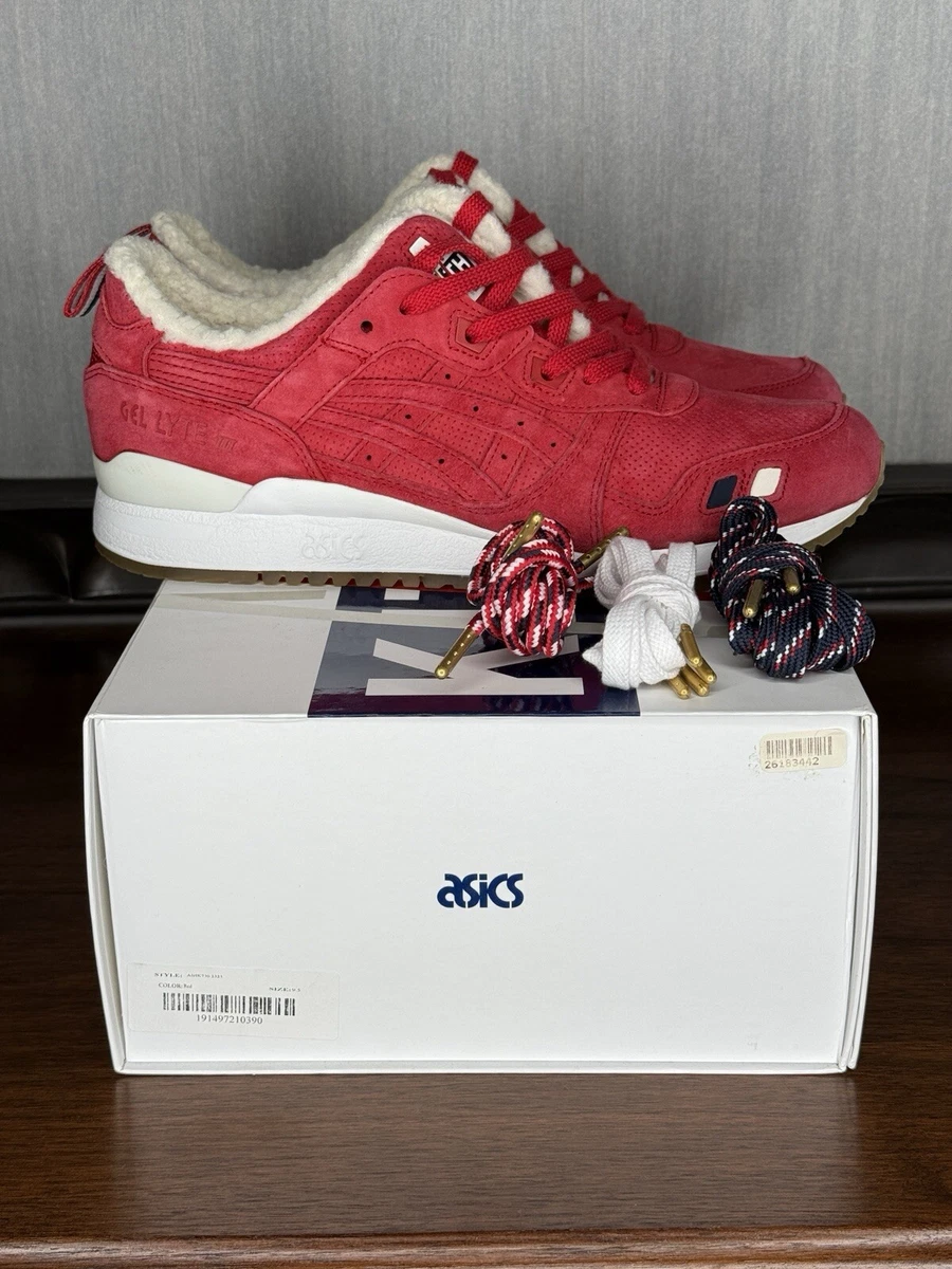 Kith x Moncler x ASICS Gel Lyte 3 Red for Sale | Authenticity