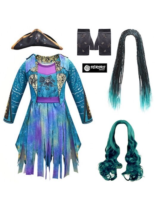 Pirata Isle Vestito Carnevale Simile Uma Bambina Costume Dress DESC07 SD