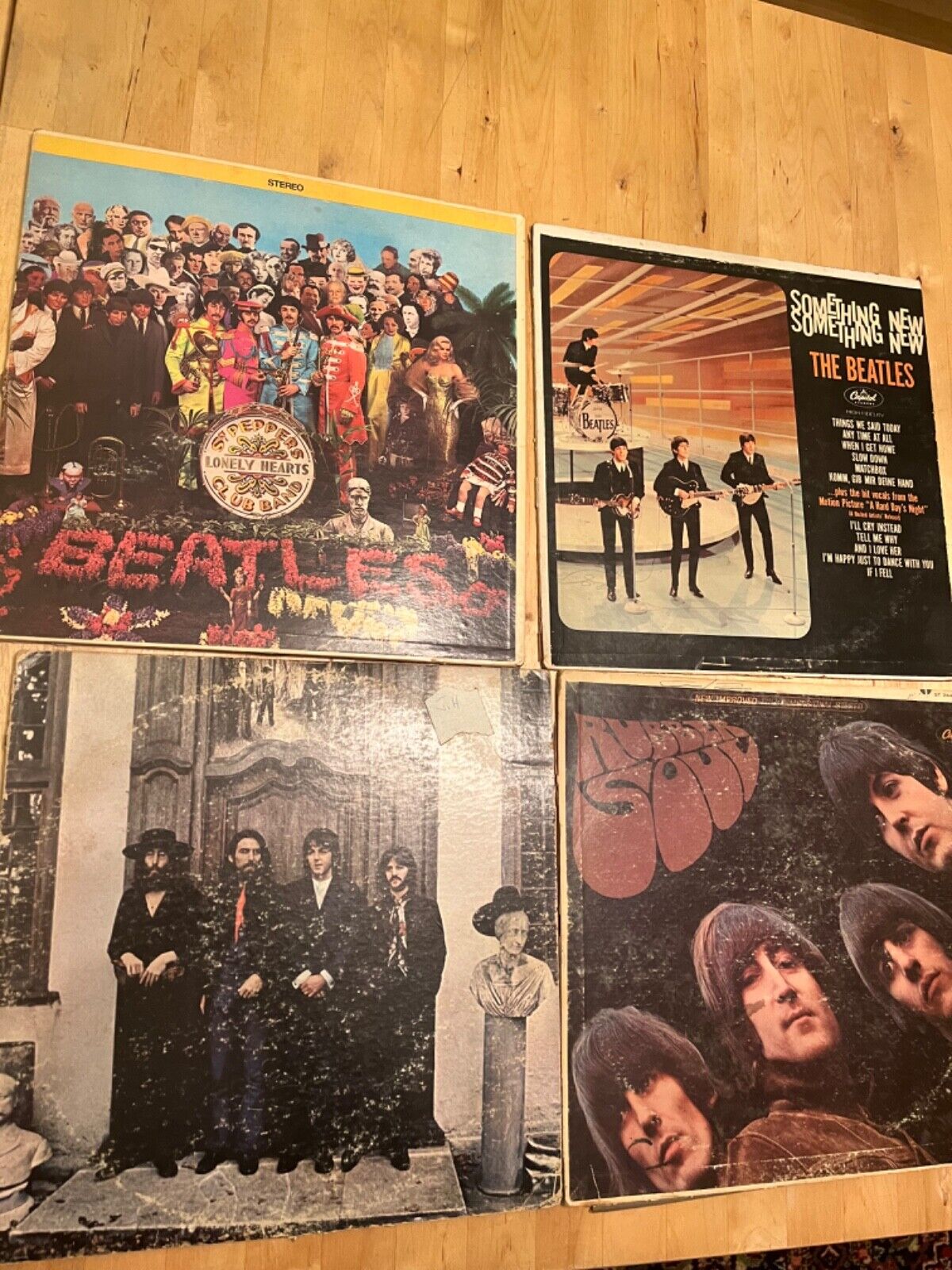 5 records (4 Beatles and a Byrd )-The Beatles Stereo Vinyl Records Lot of 4