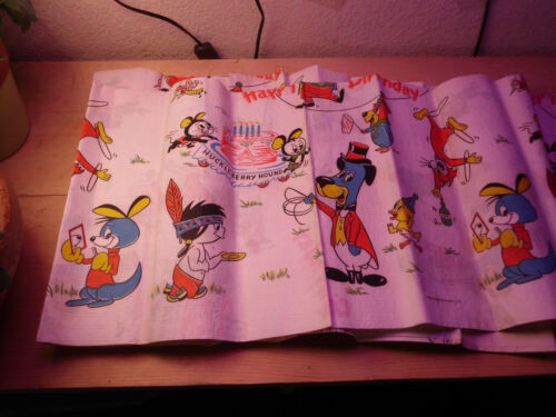 1959 Huckelberry Hound Paper Table Cloth 96 X 54 Rare Paper Cover From 1959 - Picture 2 of 4