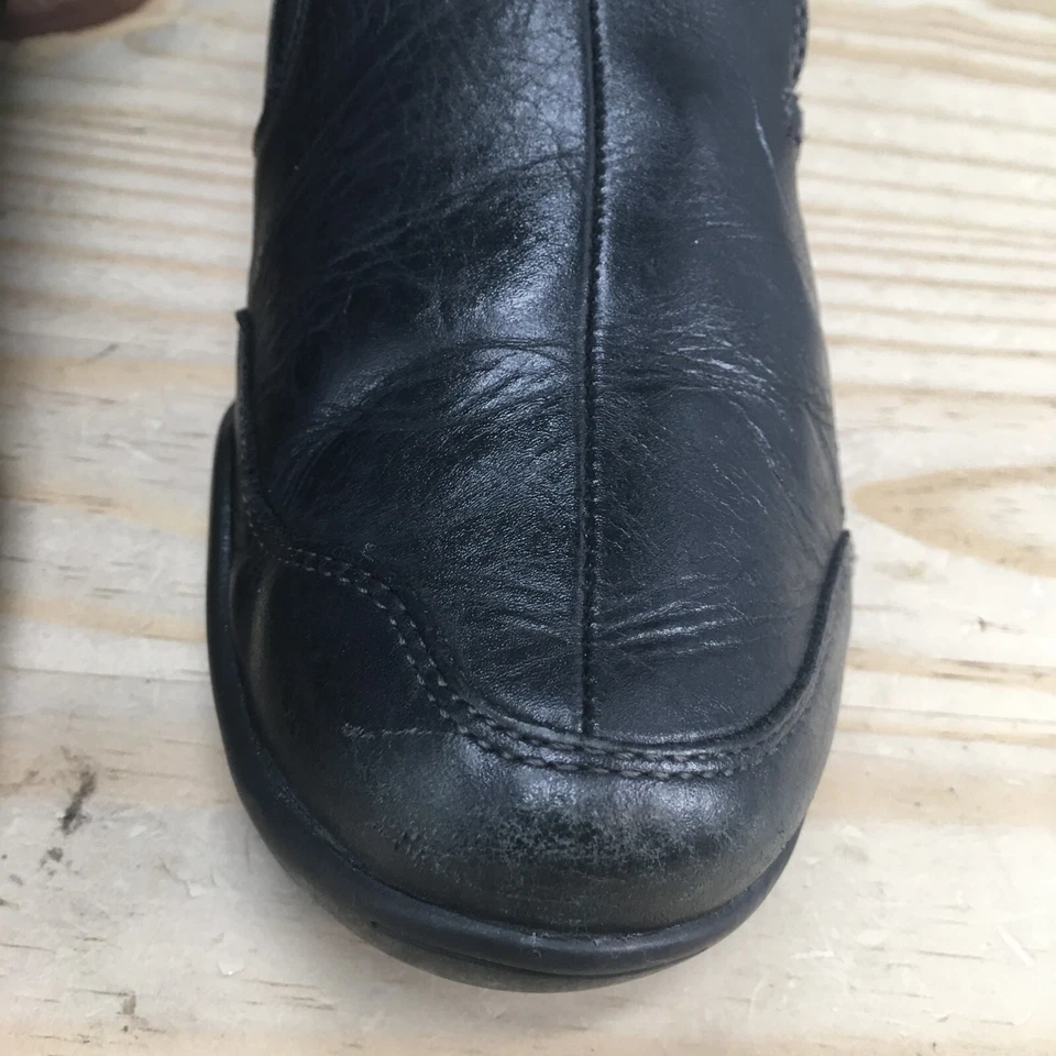 Zapatos Taos para mujer 8,5 Encore informales sin cordones mocasines planos ENC-12750 cuero negro Foto 4 de 4