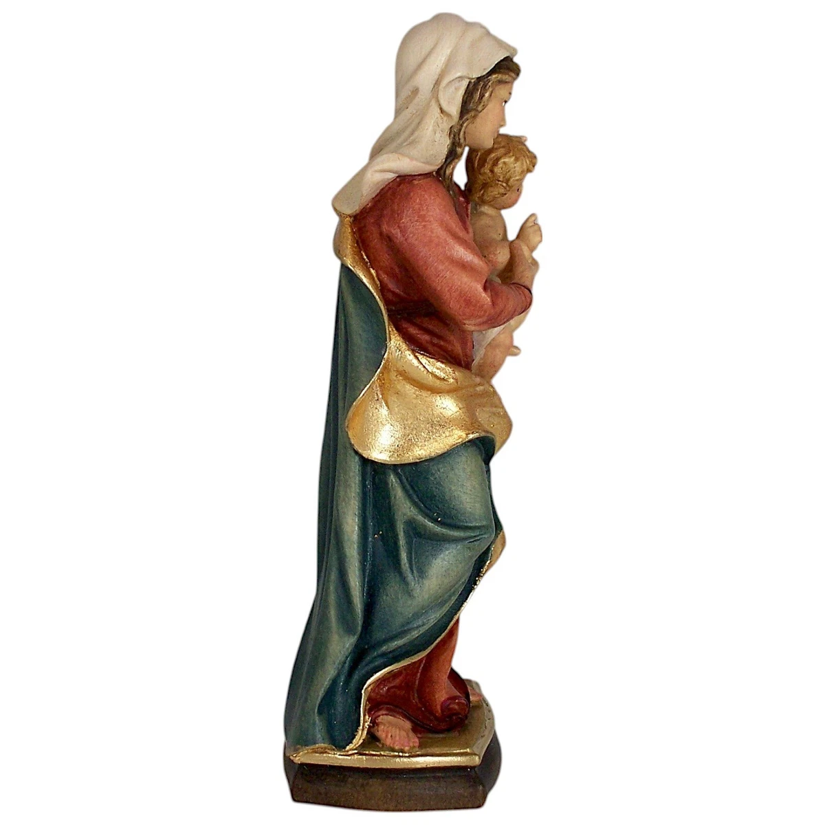 Holz Figur MADONNA MIT KIND H 15 cm color neu. Hl. Heilige Maria Muttergottes IN