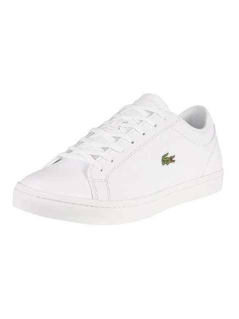 lacoste men's straightset leather trainers