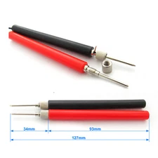 2pcs DIY Multimeter Test Probe without Cable Assemble No Solder Long Handle US