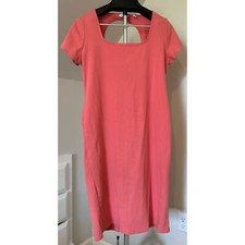 Nine West Women's Plus Dress Short Sleeve Casual Cotton Plus Size 2X Cruz Coral