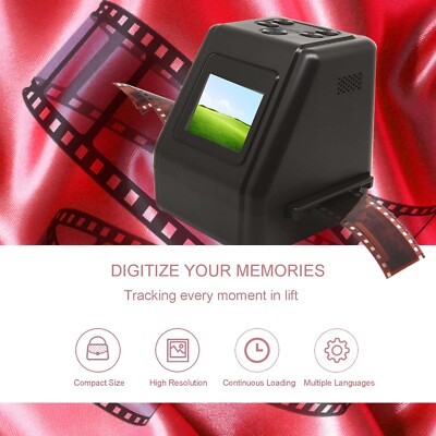 Filmscanner 14MP 22MP Converts 126KPK/135/110/Super 8 Films Slides Negatives