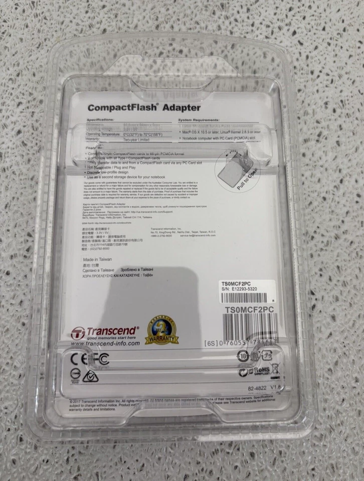 TS0MCF2PC TRANSCEND COMPACTFLASH ADAPTER - Image 2 of 4