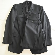 Jos A Bank 40R 31x32 Black 100 Wool Mitchell Mens Jacket Pants Suit