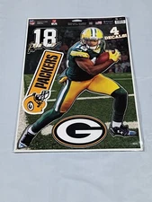 Randall Cobb & Green Bay Packers Multi Use 4 Decals Stickers Measures 11" x 17"