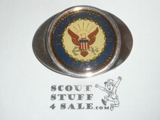 United States Navy Silver Plate Belt Buckle, New in Bag