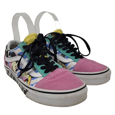 Disney vans Womens Mens Old Skool 80s Mickey mouse pink