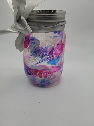 Hydro Dipped handmade candle holder craft