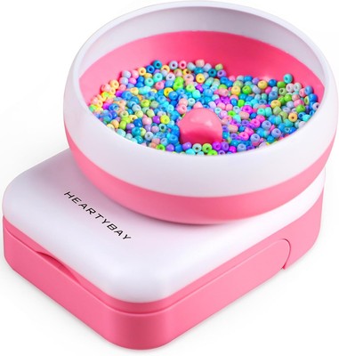 Electric Bead Spinner for Jewelry Making, Clay Pink 