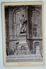 36447 photo 1885 Dresden Luther monument in front of Frauenkirche photographer Römmler & Jonas 
