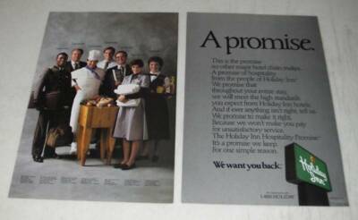 1986 Holiday Inn Advertisement - A promise | eBay 1986 Holiday Inn Advertisement - A promise | eBay