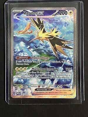 Pokemon Cards Game - Zapdos ex SAR 204/165 Holo Pokemon 151