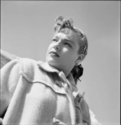 Simone Signoret in Switzerland 1943 Old Historic Photo