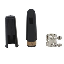 Clamp One Reed and Plastic Cap B Flat Clarinet Mouthpiece & Cap Black Color