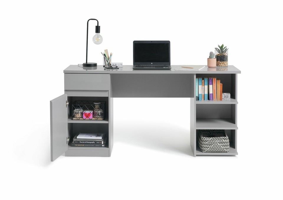 Jenson 1 Drawer Pedestal Desk Grey eBay
