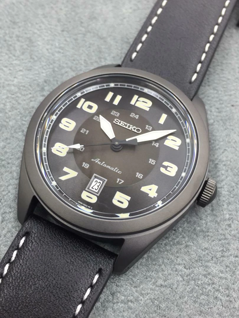 New Seiko Neo Sports SRPC89K1 Automatic Black Dial Black Leather Men Watch DE*2