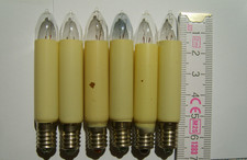 Schaftkerzen für Narva Lichterkette 22V 3W 6Stück E10 Ersatzkerze