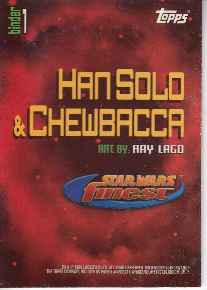1996 Topps STAR WARS FINEST Album with HanChewbacca Card - Image 4 of 4